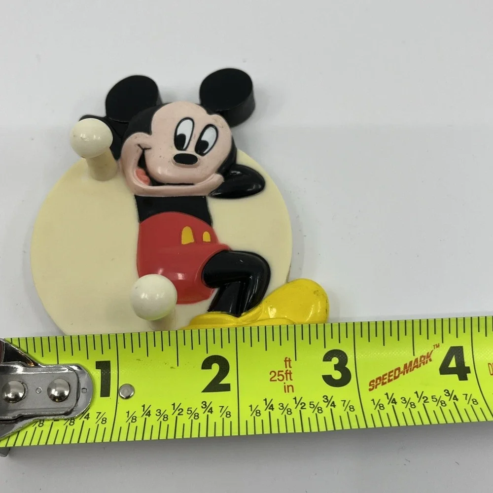 Vintage 2 Disney Refrigerator Magnets Mickey Mouse Minnie Hooks 1995 3